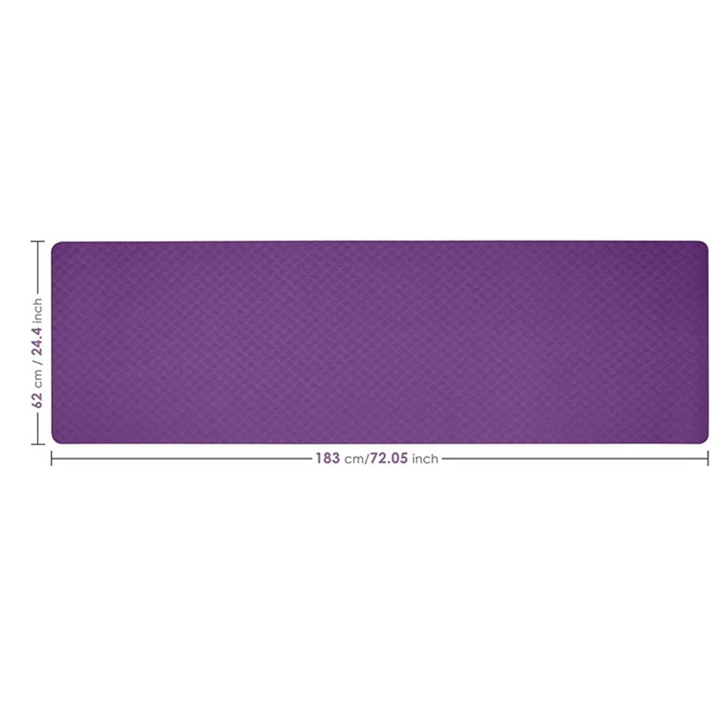 UOYHBTA 6MM TPE Yoga Mat Anti Slip Sports Fitness Exercise Gym