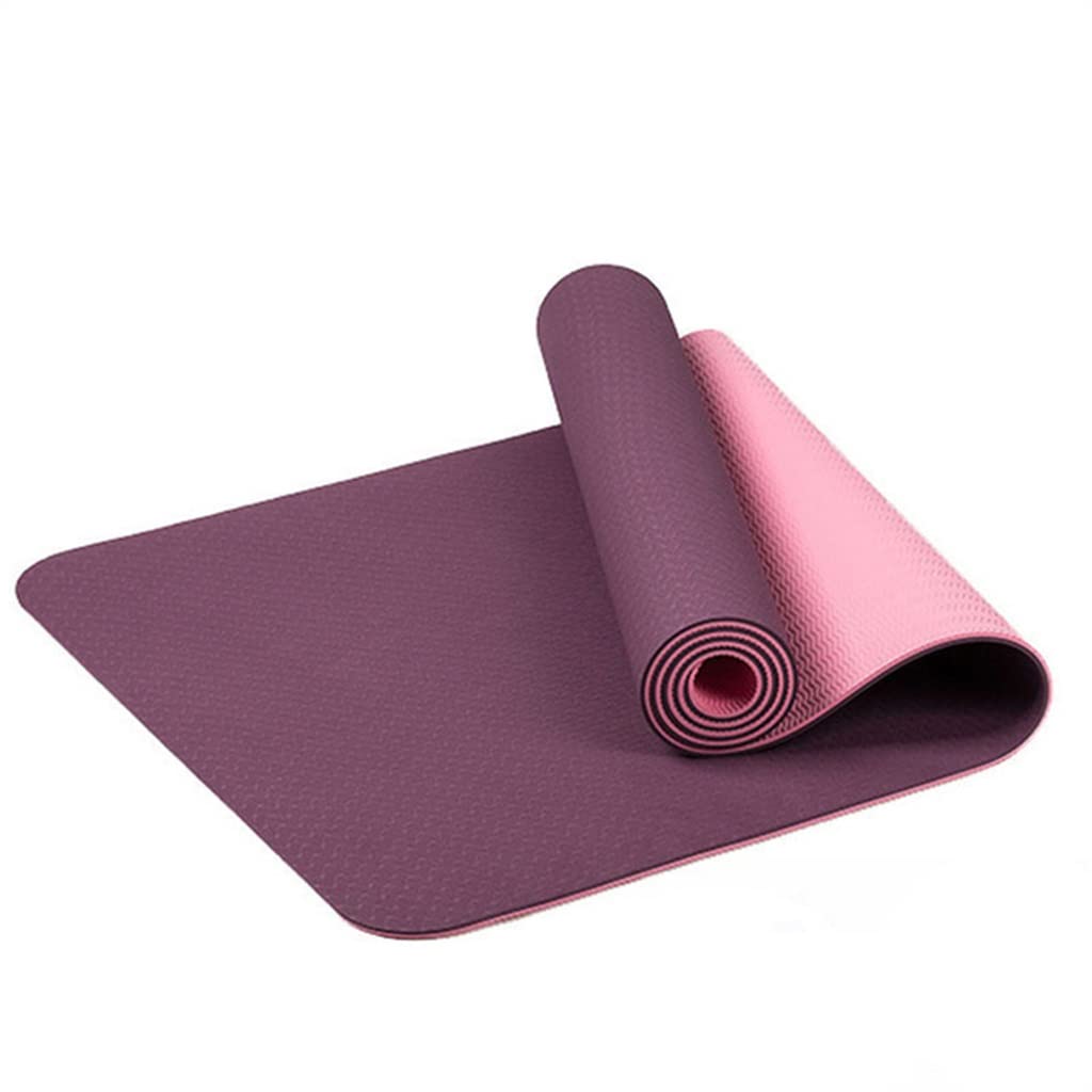 UOYHBTA 6MM TPE Yoga Mat Anti Slip Sports Fitness Exercise Gym