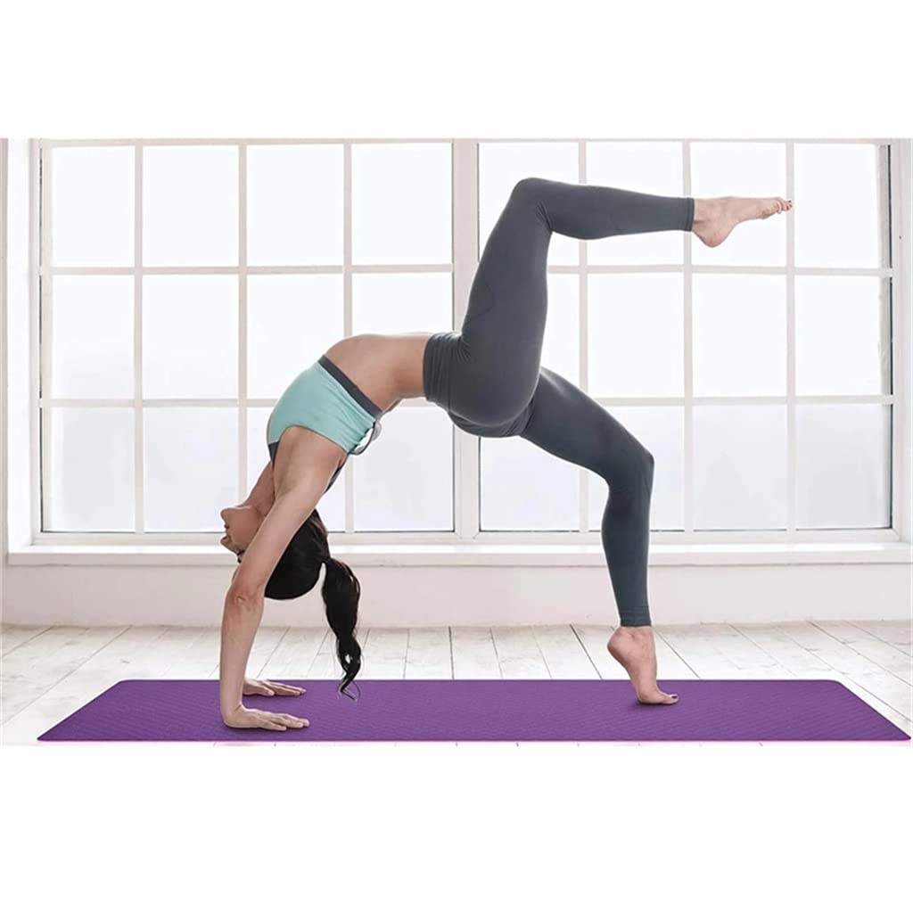 UOYHBTA 6MM TPE Yoga Mat Anti Slip Sports Fitness Exercise Gym