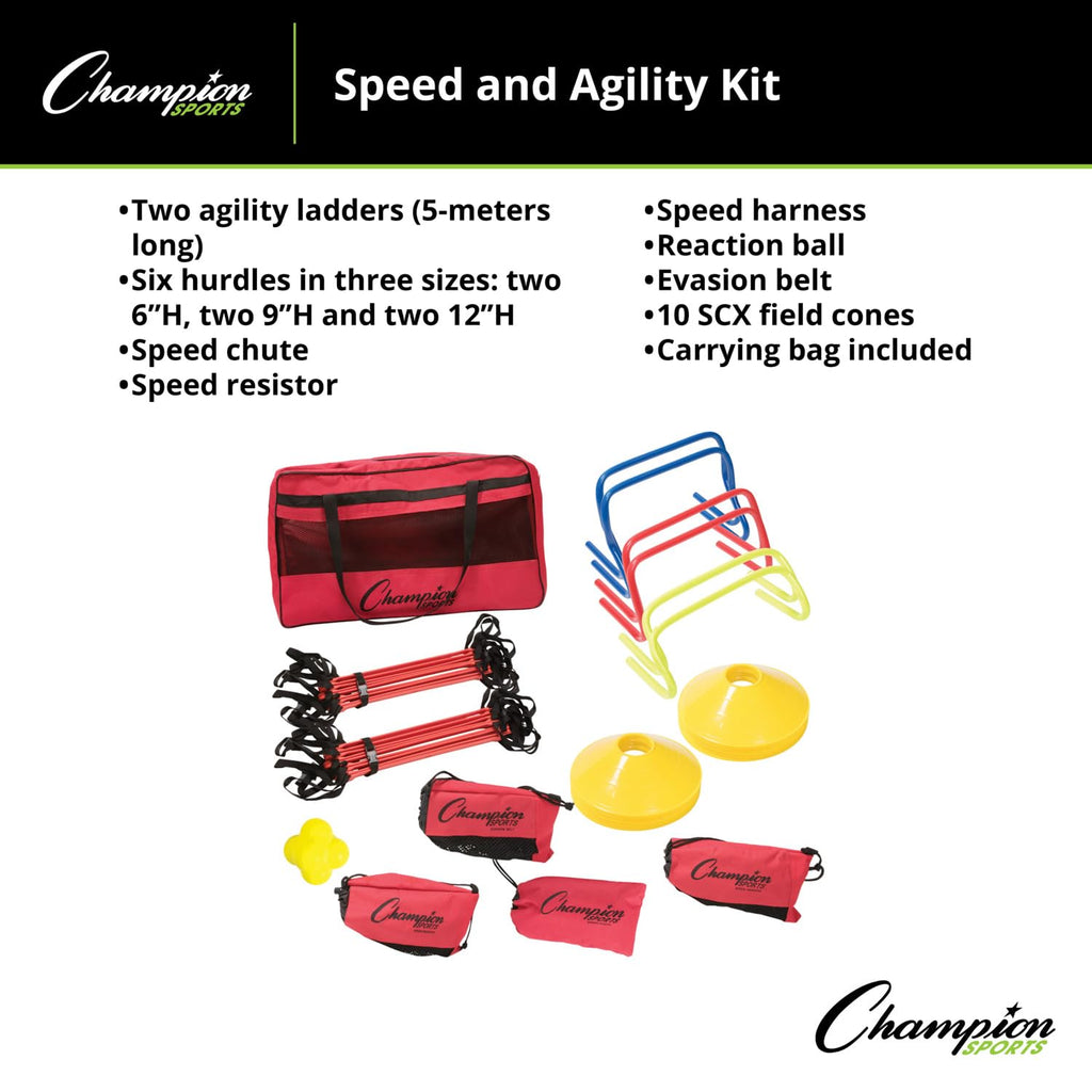 Champion Sports SAGKIT Speed Agility Training Kit,15 pcs./Bag