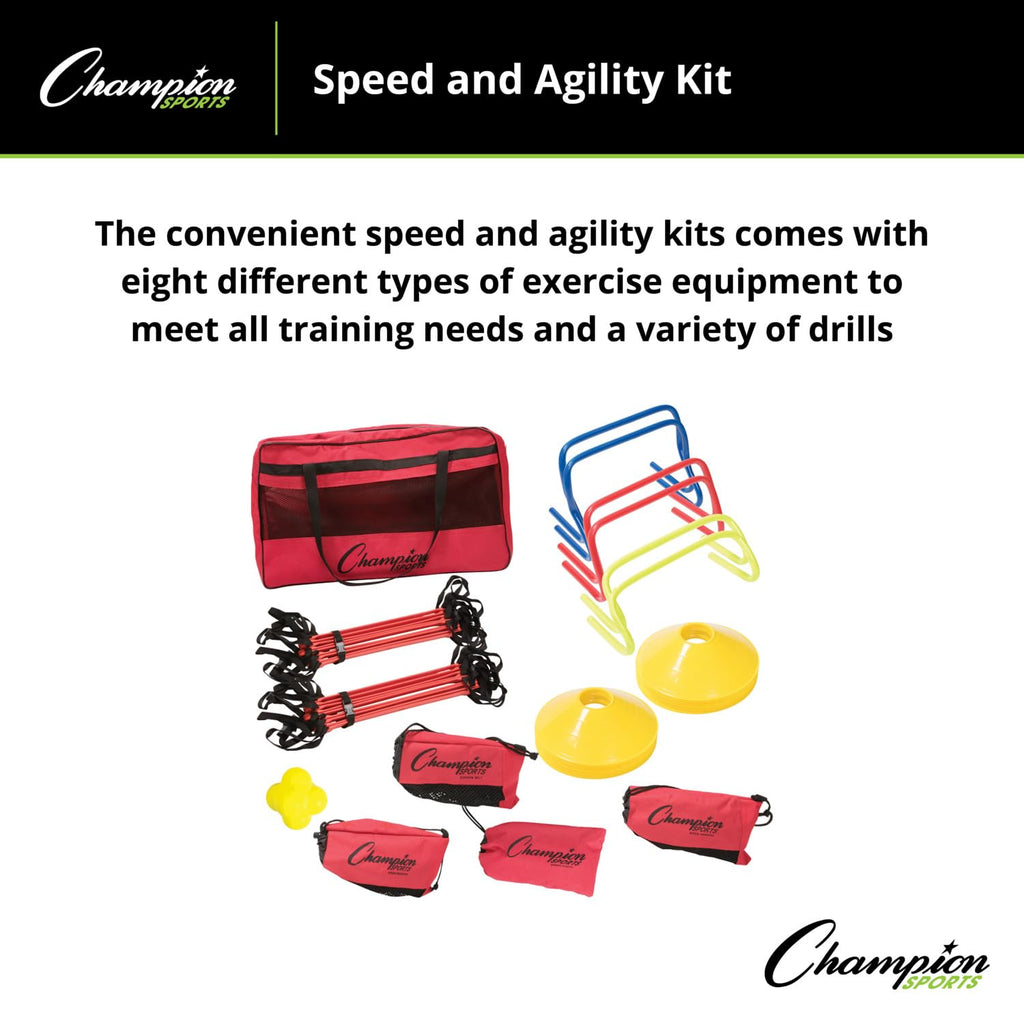 Champion Sports SAGKIT Speed Agility Training Kit,15 pcs./Bag