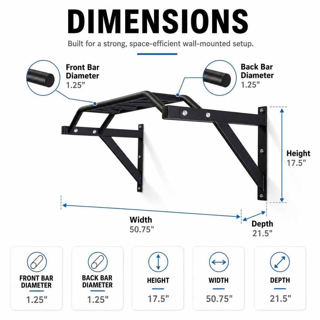 Wall-Mounted Pull-Up Bar
