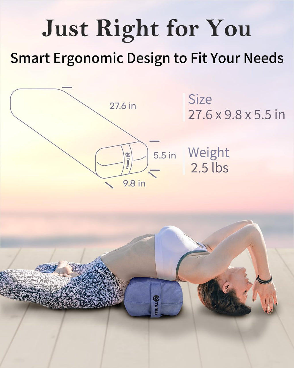 Yoga Bolster and Block Set