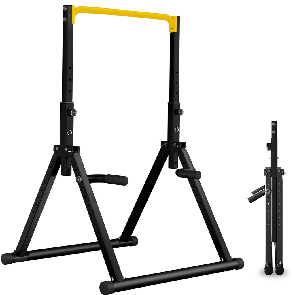 DOBESTS Power Tower Pull Up Bar Free Standing, Foldable Pull Up Station