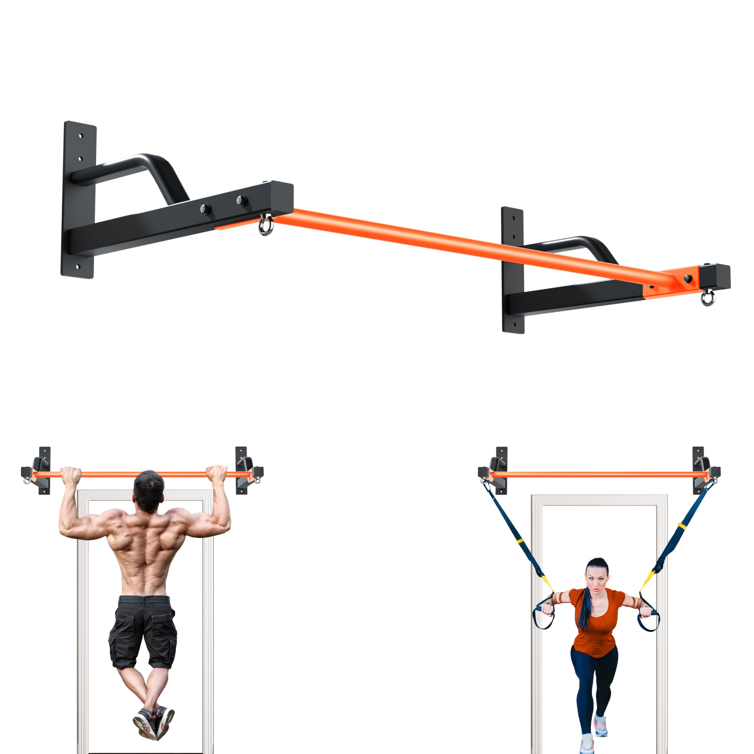 Heavy Duty Wall-Mounted Pull-Up Bar
