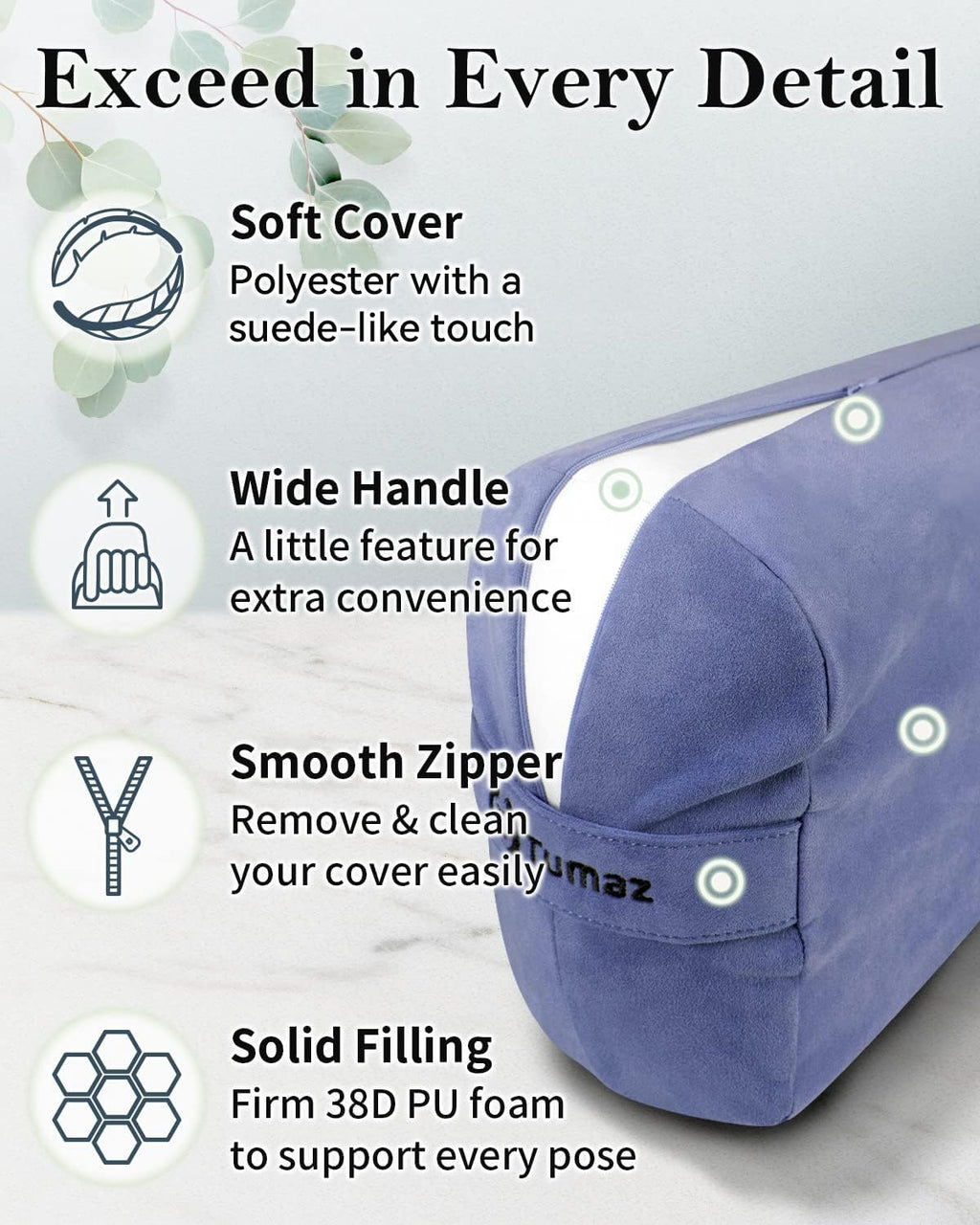 Yoga Bolster and Block Set
