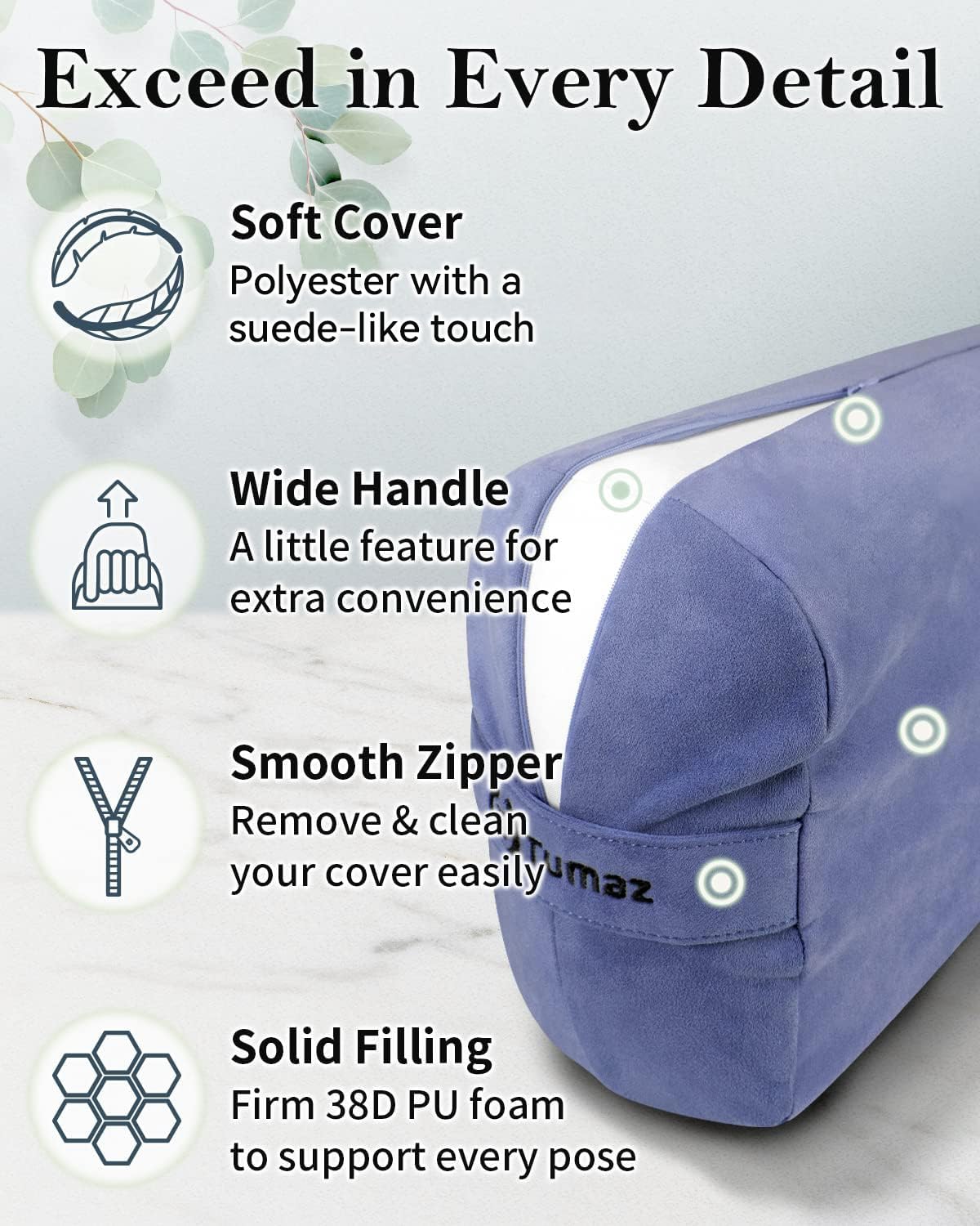 Yoga Bolster and Block Set