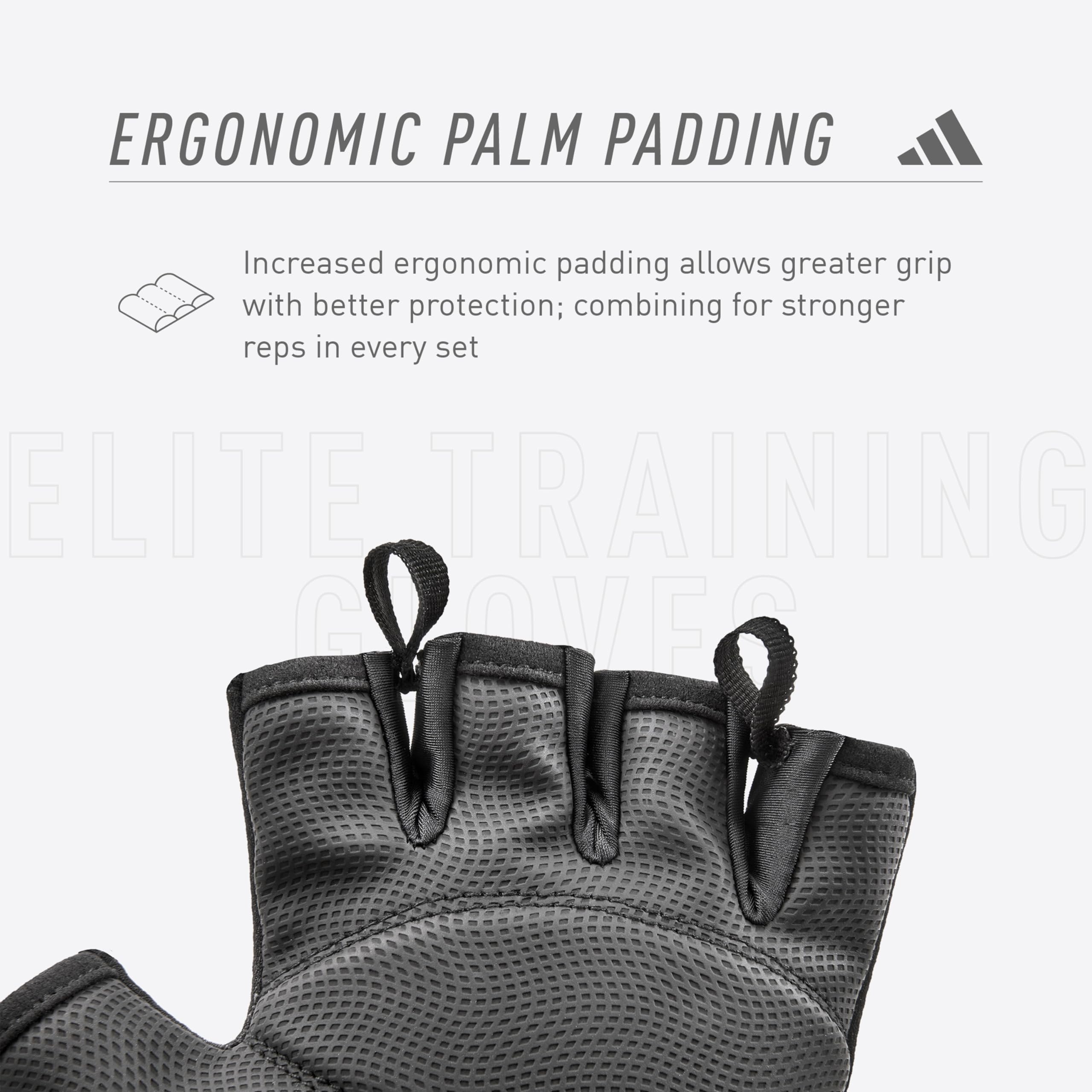 Adidas Elite Training & Weightlifting Gloves, Fingerless Workout Gloves