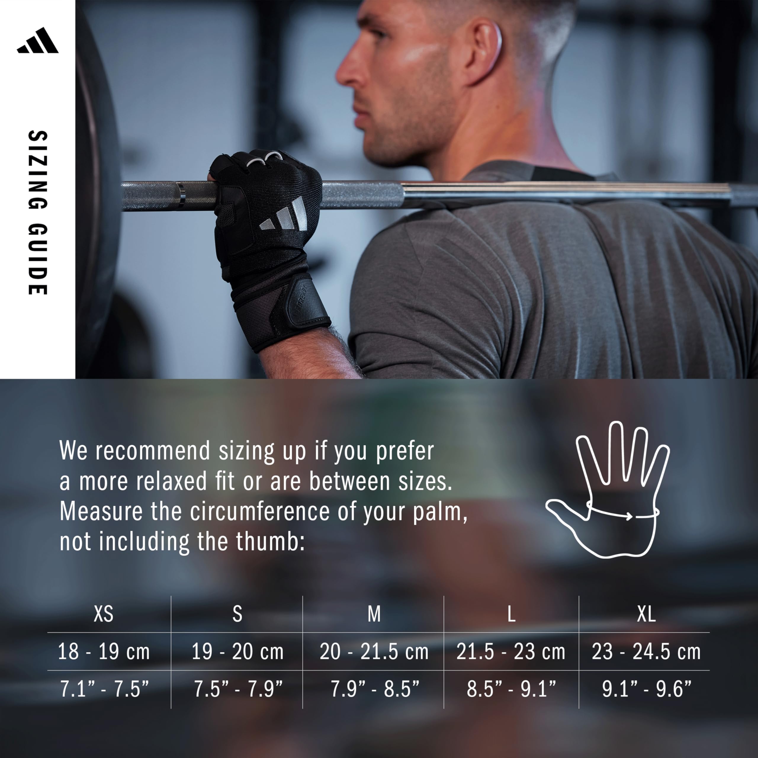 adidas Wrist Wrap Training & Weightlifting Gloves, Fingerless Workout Gloves