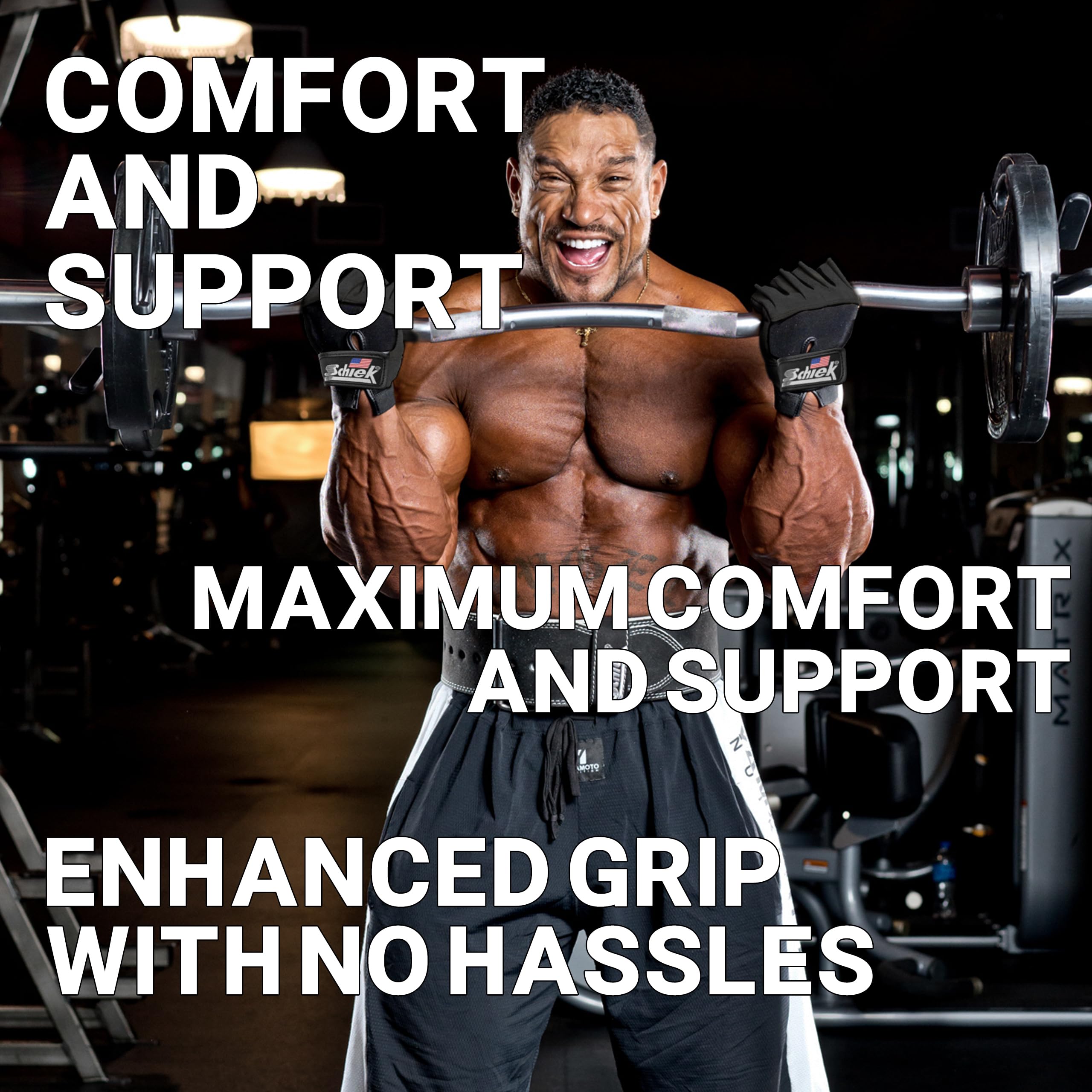 Schiek Sports 715 Premium Gel Lifting Gloves - Exercise Equipment Gloves